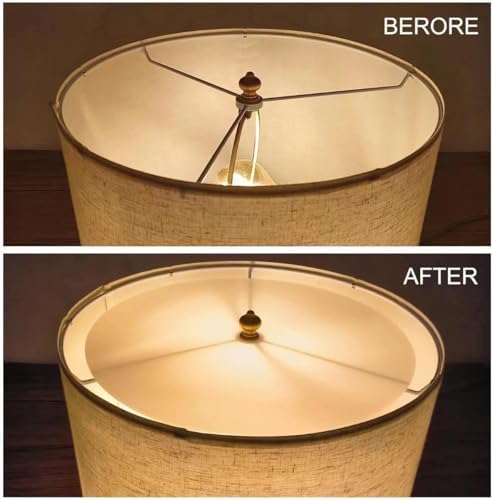 Lampshade Diffuser, 9.5" Diameter Round Diffuser Lamp Shade for Drum Style Lampshades Pendants Softening Light, DIY Light Fits 10-12" Openings, Frosted White Acrylic