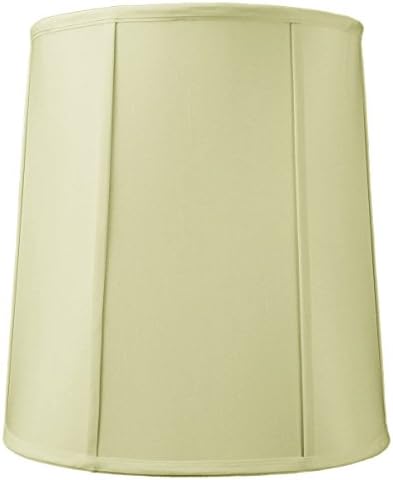 12”x14”x15" Prestige Drum Lampshade with Brass Spider Fitter - Perfect for Table and Desk lamps - Medium Drum Cylinder, Eggshell Shantung Fabric