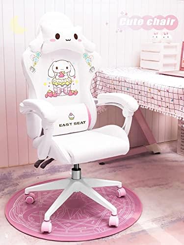 Gaming Chair Adults Gaming Chair Girls Cute Computer Leather Armchair Office Home Swivel Lifting Adjustable Chair