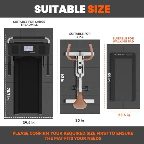 Stepwaver Walking Pad Mat, 71"x32", Treadmill Mat for Hardwood Floors