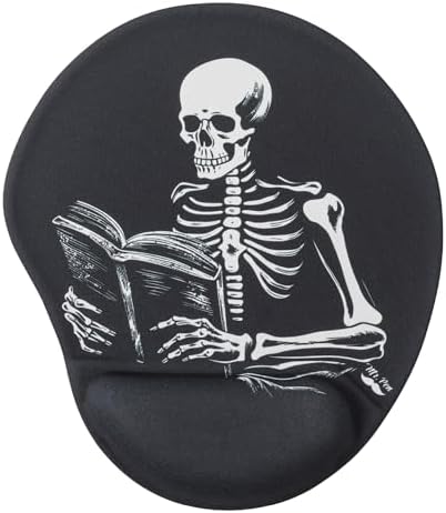 Mr. Pen- Ergonomic Mouse Pad with Wrist Rest, Grim Reader Design