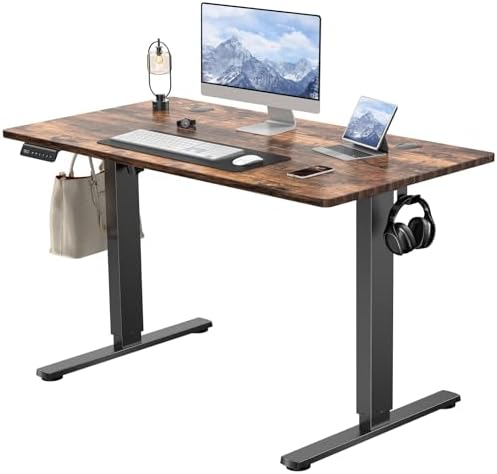 DUMOS 41.5 Inch Electric Standing Desk, Adjustable Height, Memory Desk
