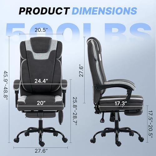 Massage Office Chair with Heat Reclining High Back Desk Chair