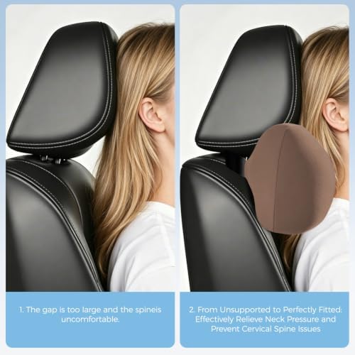 BABUR Car Headrest Pillow, Car Neck Pillow for Pain Relief While Driving