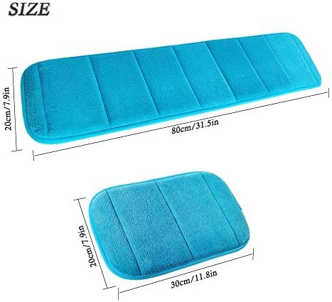 2 Sets Ergonomic Computer Elbow Wrist Pad, AUHOKY Long & Short Size Combination Keyboard Wrist Rest Elbow Support Mat for Office Desktop Working Gaming - Memory Foam Relieve Elbow Pain (Blue)