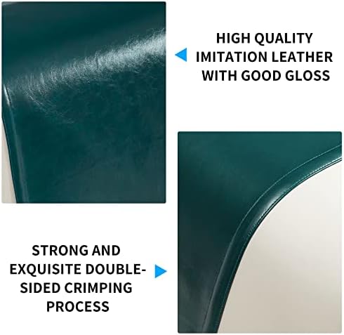 Non Slip Recliner Headrest Protector Washable Faux Leather Headrest Covers for Recliner Chair Waterproof Couch Head Rest Covers for Sofa,Furniture,Office Chair,Theater Seat (Green)