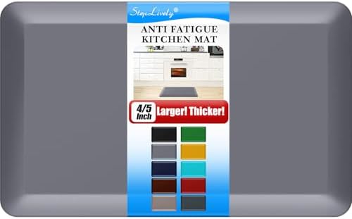4/5 Inch Thick Kitchen Mat - Cushioned Anti Fatigue Mat for Kitchen Floor