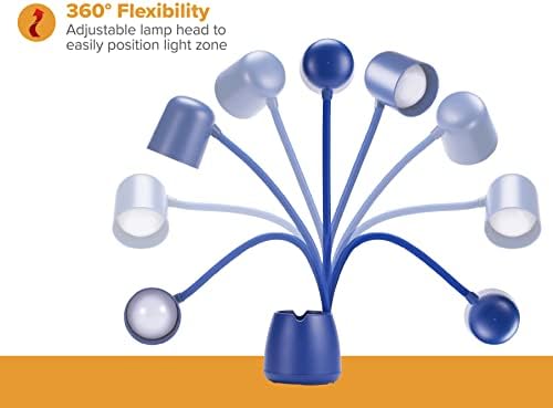 Bostitch Office LED2105-NVY Dimmable Lamp with Storage Cup, Three Brightness Levels, Touch Sensitive Dimmer, Energy-Efficient, Blue
