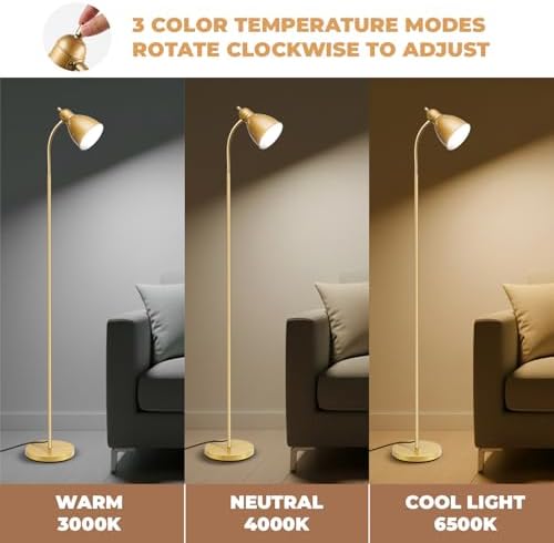 LALISU Floor Lamp, Industrial Floor Lamps for Living Rooms & Bedrooms