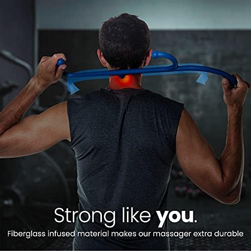 LiBa Deep Tissue Back Neck Massager Theracane for Pain Relief Blue