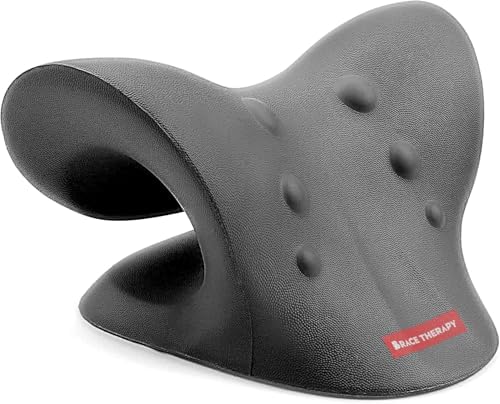 Neck and Shoulder Relaxer, Cervical Traction Device for TMJ Pain Relief, Neck Hump & Cervical Spine Alignment, Chiropractic Neck Stretcher Pillow