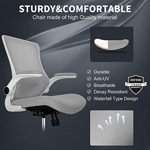 Misolant Tall Office Chair, Drafting Chair for Standing Desk, High Office Chair with Adjustable Lumbar Support, Flip-up Arm and Footrest Ring, Tall Drafting Chair for Bar Height Desk