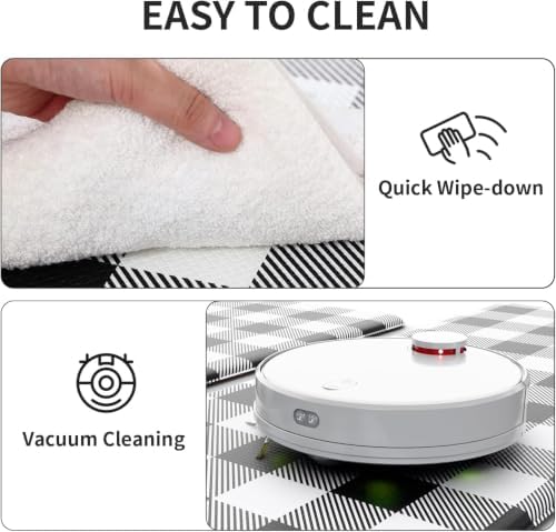 MAYHMYO 2PC Kitchen Mats for Floor,Buffalo Plaid Kitchen Rugs Anti Fatigue