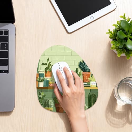 Water Drop Mouse Pad 7.3x8in Non-Slip for Laptop, Pink Marble