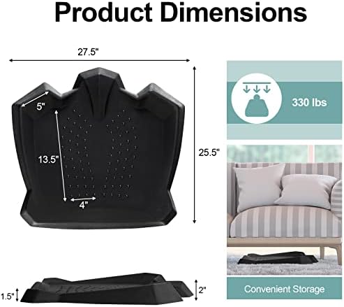 ReunionG PU Not-Flat Standing Mat, Anti Fatigue Mat for Standing Desk 2” Thick, Comfort Floor Mat with Anti-Skid Groove, Calculated Terrain & Massage Points, Suitable for Home Kitchen Office