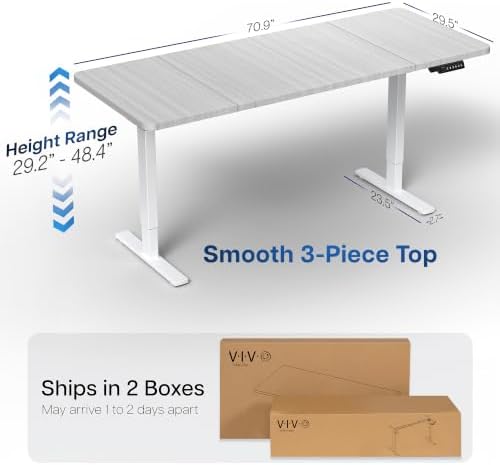 VIVO Dark Gray 71 x 30 in Standing Desk, DESK-KIT-1W7G