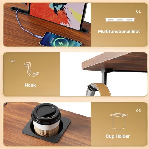28 inch Small Mobile Standing Desk Height Adjustable with Wheels