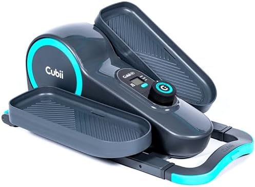Cubii GO Under Desk Elliptical Bike, Portable Low Impact Leg Exerciser for Home and Office | Compact Exercise Machine with 10 Resistance Levels, LCD Display & App Tracking