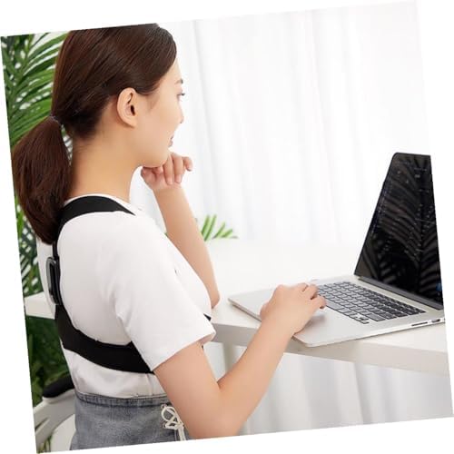 Smart Posture Corrector Belt Electronic Reminder, Back and Shoulder Hunchback Corrector for Adults, Black Adjustable Posture Brace for Back Support and Sitting Correction