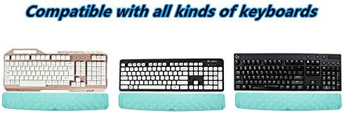 BRILA Memory Foam Keyboard Wrist Rest Support Pad Cushion for Computer, Laptop, Office Work, PC Gaming, Non-Slip Wrist Pain Relief (Aquamarine Keyboard Pad)