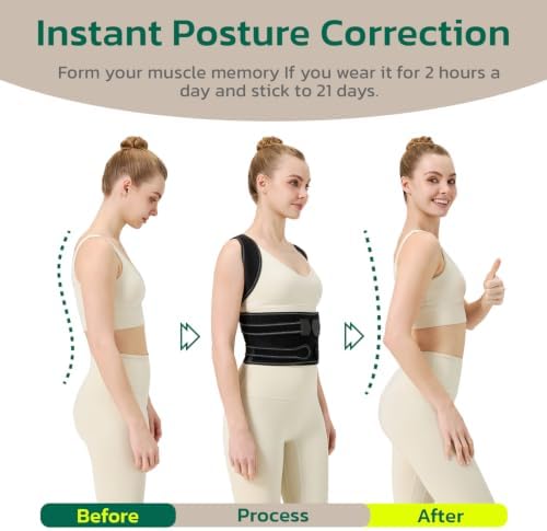 AOFIT Back Brace Posture Corrector for Women, Upgraded Upper Back Support