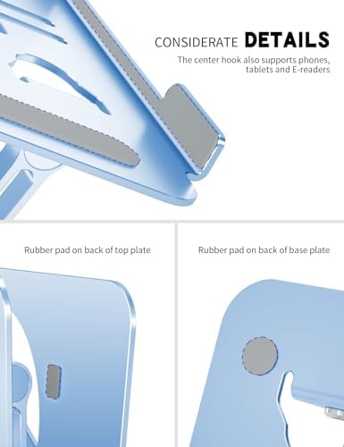 Z-Shaped Laptop Stand for Desk Fits 10"-16" Notebook, Sky Blue
