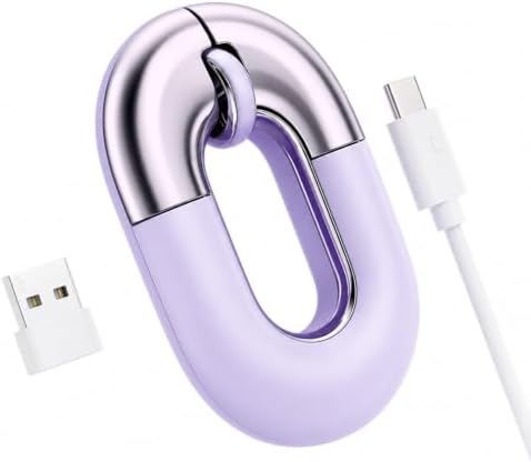 Bluetooth Mouse for Laptop Donut Purple Wireless Mouse, Rechargeable