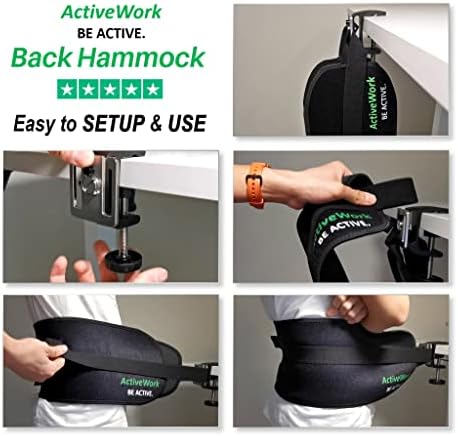 Back Hammock System – Lumbar Support Belt for Standing Desk Users- Ergonomic, Comfort, Lower Back Pain Relief, Anti-Fatigue - Home Office Accessories