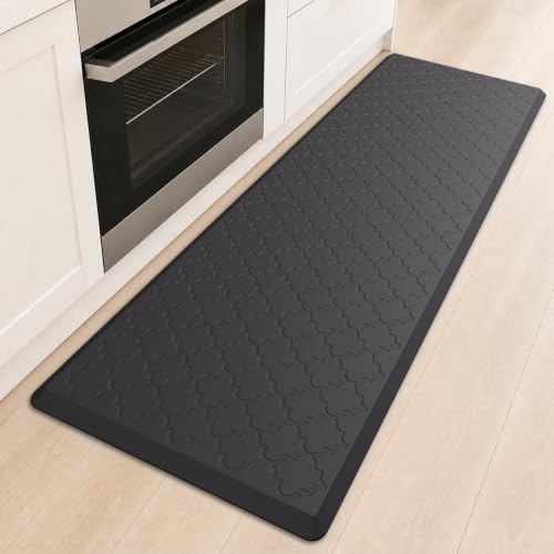 Kitchen Mats for Floor, Wide Long Anti Fatigue Cushioned Mat, Black