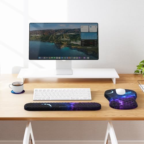 HAOCOO 3-Pcs Ergonomic Keyboard Wrist Rest Set with Mouse Pad