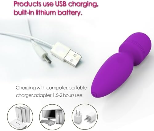 Mini Wand Massager Small Hand-held Massager,Quiet,Portable Personal Massager Silicone Massager Cordless for Neck Shoulder Back Body Massage