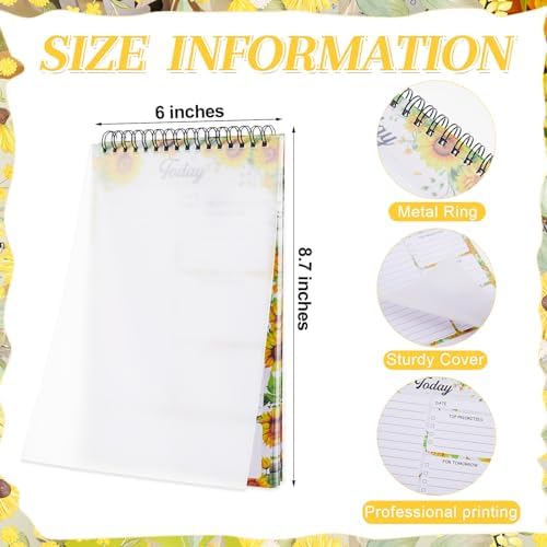 Gueevin Sunflower Gifts To Do List Notepad, Daily Planner, 50 Sheets
