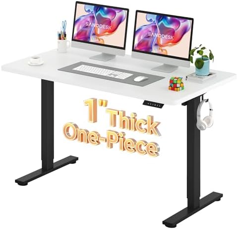 SANODESK One-Piece 1'' Thick Height Adjustable Standing Desk 55''x28''