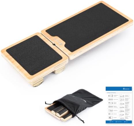 StrongTek Ankle Mobility Board, Wooden Single-Leg Balance Trainer, Non-Slip
