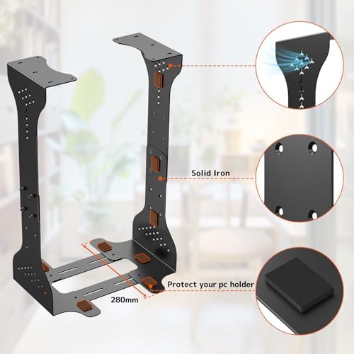 PUTORSEN Under Desk PC Mount, 7.9-13.4’’ Width Range, up to 77 lbs
