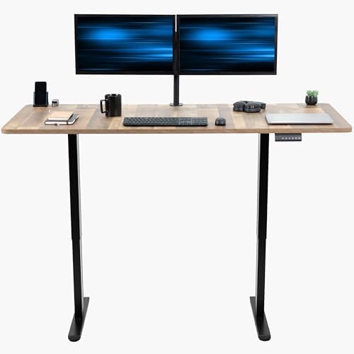 VIVO Reclaimed Wood 71 x 30 in Standing Desk, DESK-KIT-E2B7P