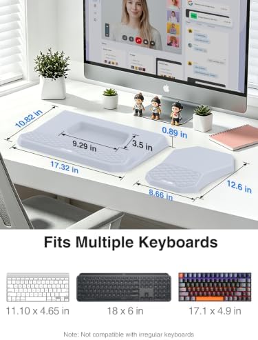 Ergonomic Wrist Rest with Keyboard Stand and Mouse Pad for Easy Typing