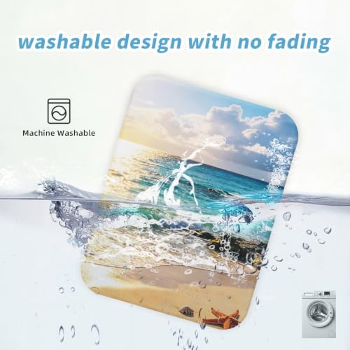 Small Mouse pad, with Edge-Sewn Design, extends Service Life by Twice, occupying the Optimal Size for the Mouse and Wrist Position. (The sea)