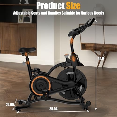 Exercise Bike, Stationary Bikes for Home, Compact Indoor Cycling Bike