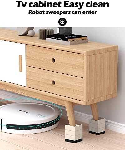 Furniture Risers, Tclouda Bed/Sofa/Desk/Table/Chair Leg/Fridge Lifts to 1.5, 3 and 4 in, Square Adjustable Risers Blocks for Extenders, Heavy Duty Supports Up to 1300 Lbs, 3 in-Apricot-Square