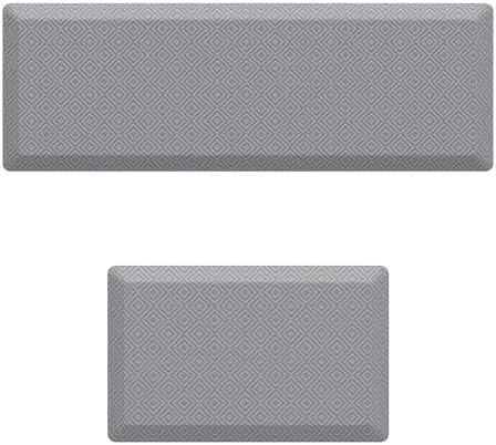 Ophanie Kitchen Mats for Floor 20x32 & 20x70 Grey