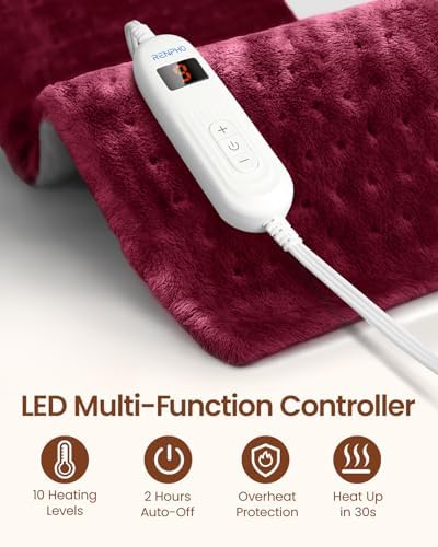 RENPHO Heating Pad with 10-Level Heat for Period Cramps, Christmas Gift