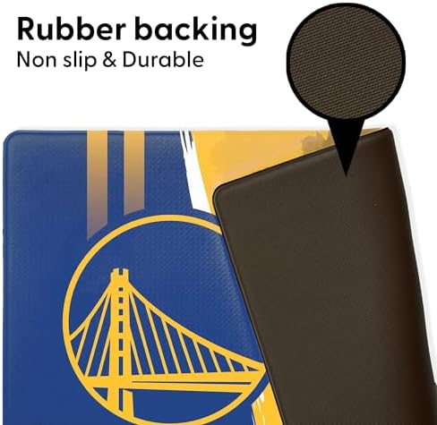 Northwest NBA Golden State Warriors Embossed Anti-Fatigue Mat, Cushioned Kitchen Floor Rug, Non-Slip PVC Standing Comfort, 18 x 30 in