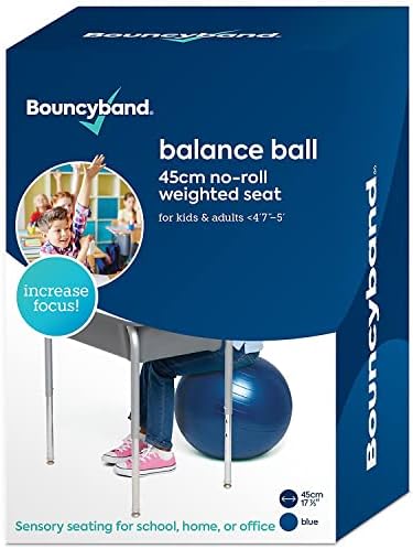 Bouncyband Balance Ball – Create Flexible Seating to Improve Focus at School, Office, or Home with This No-Roll Weighted Ball