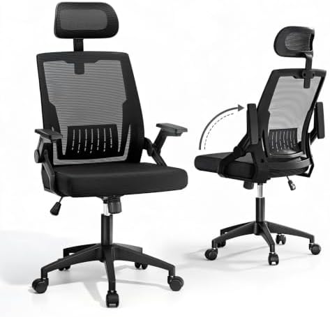 Athena Collection Mesh Back Ergonomic Office Chair with Headrest, 2 Pack