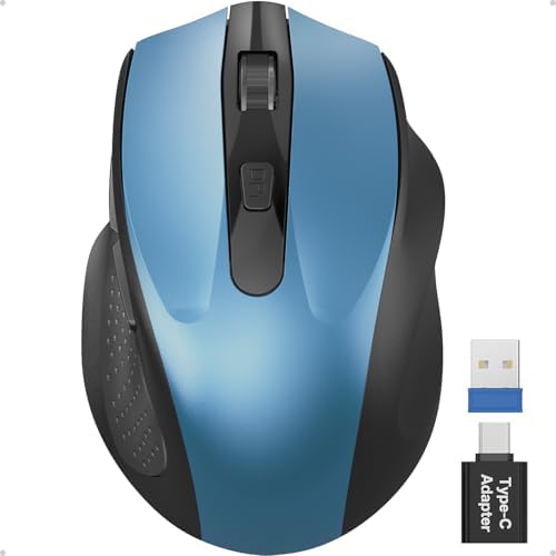 Wireless Mouse for Laptop, Quiet Cordless Computer Mice for Office & Travel