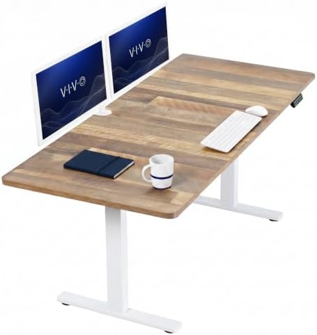 VIVO Reclaimed Wood 71 x 30 in Standing Desk, DESK-KIT-1W7P