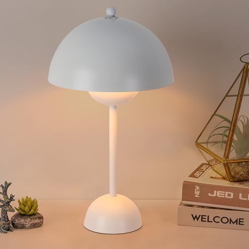 Creative Mid-Century Modern Bud Table Lamp for Home&Office, Glossy White