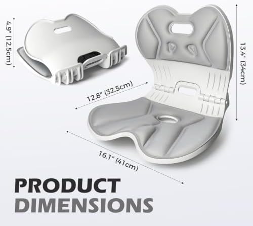 Foldable Ergonomic Lumbar Support Seat for Office Chairs