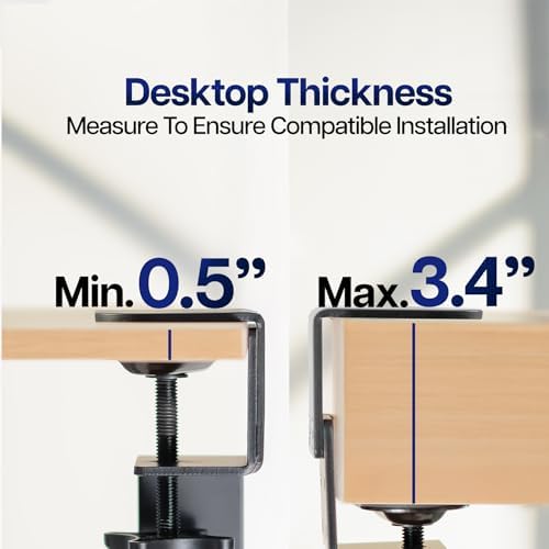 VIVO Black Clamp-on 23” to 30” x 11" Adjustable Keyboard Tray, Mount-KBST1